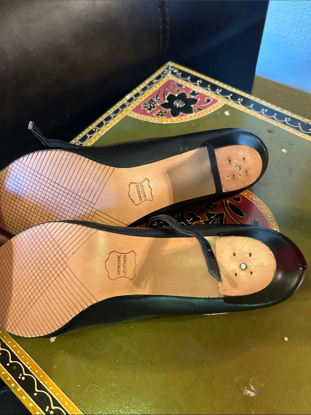 Classic Black Dance Heels with Buckle Strap